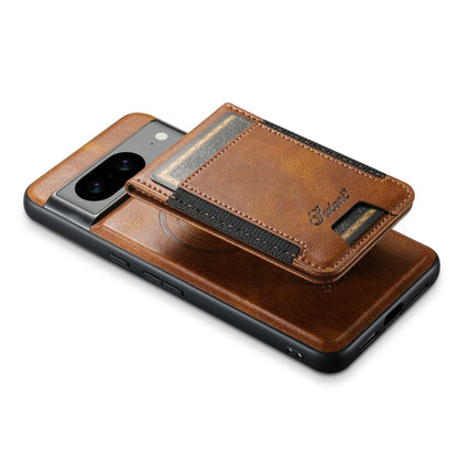 For Google Pixel 8 Pro Suteni H17 Oil Eax Leather Detachable Wallet Phone Case(Brown) by Suteni