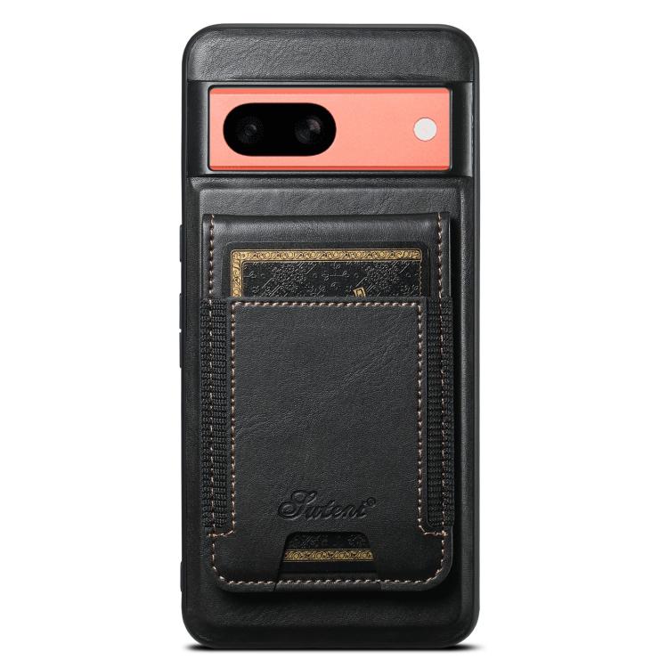 For Google Pixel 7a Suteni H17 Oil Eax Leather Detachable Wallet Phone Case(Black) by Suteni