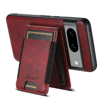 For Google Pixel 7 Suteni H17 Oil Eax Leather Detachable Wallet Phone Case(Red) by Suteni