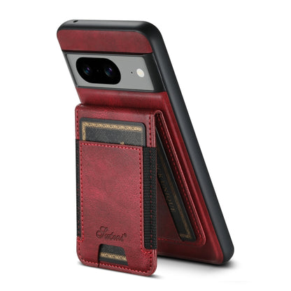 For Google Pixel 6 Pro Suteni H17 Oil Eax Leather Detachable Wallet Phone Case(Red) by Suteni