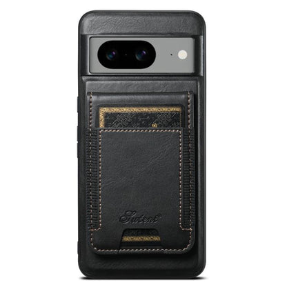 For Google Pixel 10 Pro XL Suteni H17 Oil Eax Leather Detachable Wallet Phone Case(Black) - Google Cases by Suteni | Online Shopping UK | buy2fix