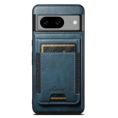 For Google Pixel 10 Pro XL Suteni H17 Oil Eax Leather Detachable Wallet Phone Case(Blue) - Google Cases by Suteni | Online Shopping UK | buy2fix