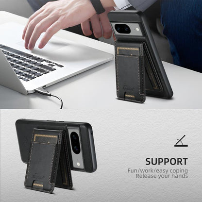 For Google Pixel 10 Pro Suteni H17 Oil Eax Leather Detachable Wallet Phone Case(Black) - Google Cases by Suteni | Online Shopping UK | buy2fix