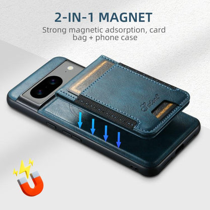 For Google Pixel 10 Pro Suteni H17 Oil Eax Leather Detachable Wallet Phone Case(Blue) - Google Cases by Suteni | Online Shopping UK | buy2fix
