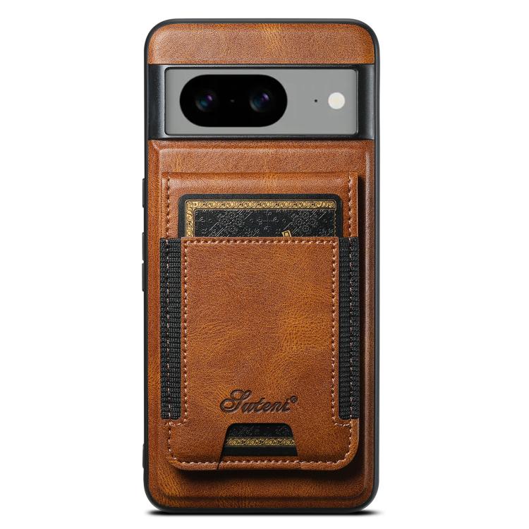 For Google Pixel 10 Suteni H17 Oil Eax Leather Detachable Wallet Phone Case(Brown) - Google Cases by Suteni | Online Shopping UK | buy2fix