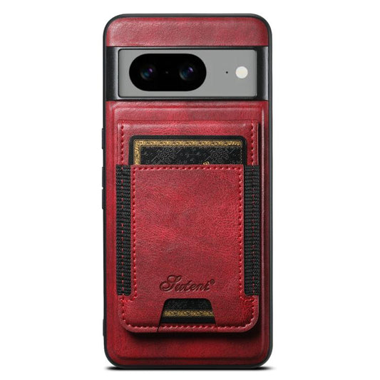 For Google Pixel 10 Suteni H17 Oil Eax Leather Detachable Wallet Phone Case(Red) - Google Cases by Suteni | Online Shopping UK | buy2fix