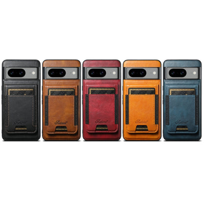 For Google Pixel 8a Suteni H17 Oil Eax Leather Detachable Wallet Phone Case(Red) by Suteni