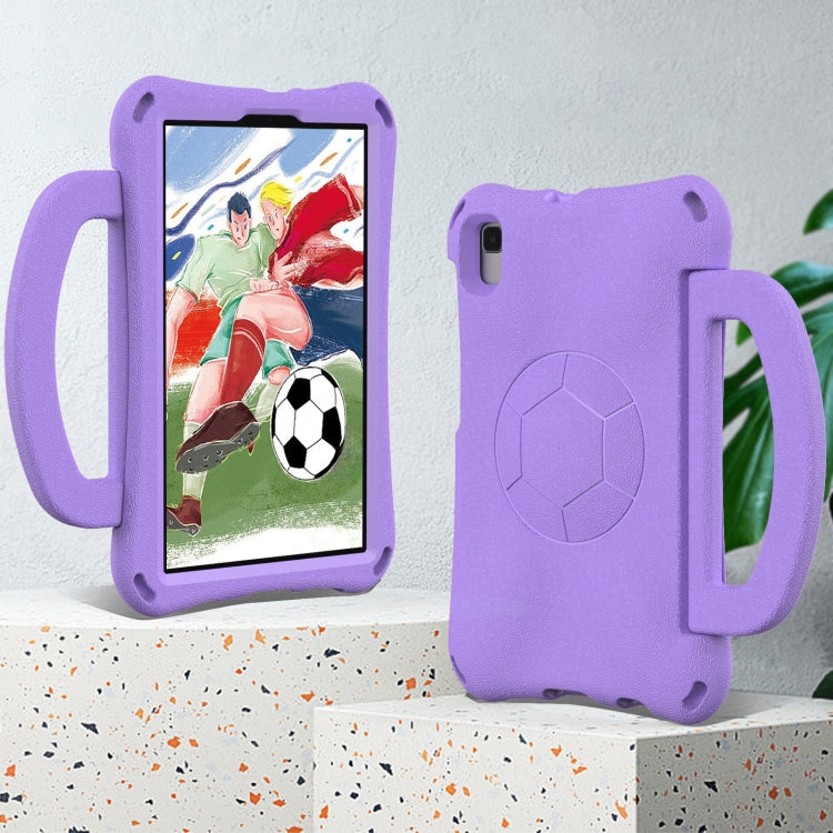 For Samsung Galaxy Tab A7 Lite 8.7 T220/T225 Handle Football Shaped EVA Shockproof Tablet Case(Light Purple) - Tab A7 Lite T220 / T225 by buy2fix | Online Shopping UK | buy2fix