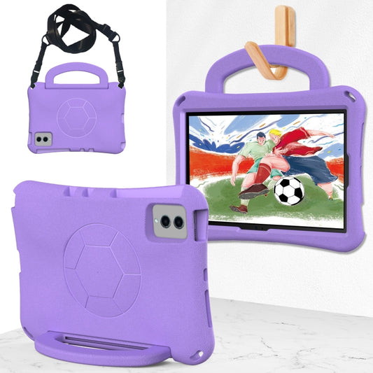 For Samsung Galaxy Tab S8 11 X700N 2022 Handle Football Shaped EVA Shockproof Tablet Case(Light Purple) by buy2fix