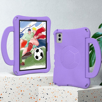 For Samsung Galaxy Tab S8 11 X700N 2022 Handle Football Shaped EVA Shockproof Tablet Case(Light Purple) by buy2fix