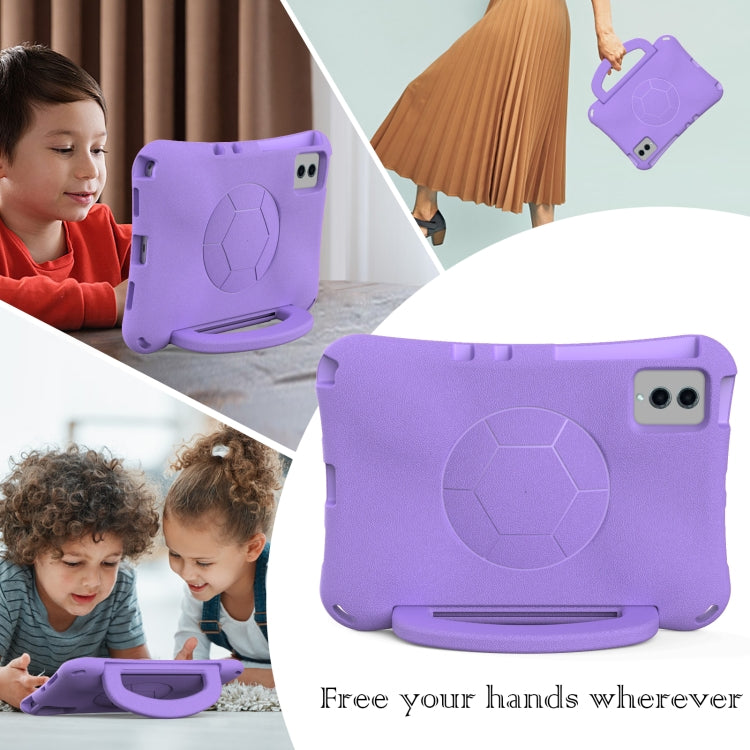 For Samsung Galaxy Tab S8 11 X700N 2022 Handle Football Shaped EVA Shockproof Tablet Case(Light Purple) by buy2fix