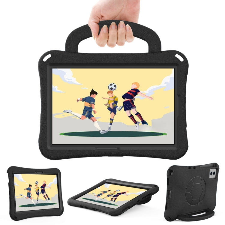 For Samsung Galaxy Tab S8 11 X700N 2022 Handle Football Shaped EVA Shockproof Tablet Case(Black) - Galaxy Tab S8 Cases by buy2fix | Online Shopping UK | buy2fix
