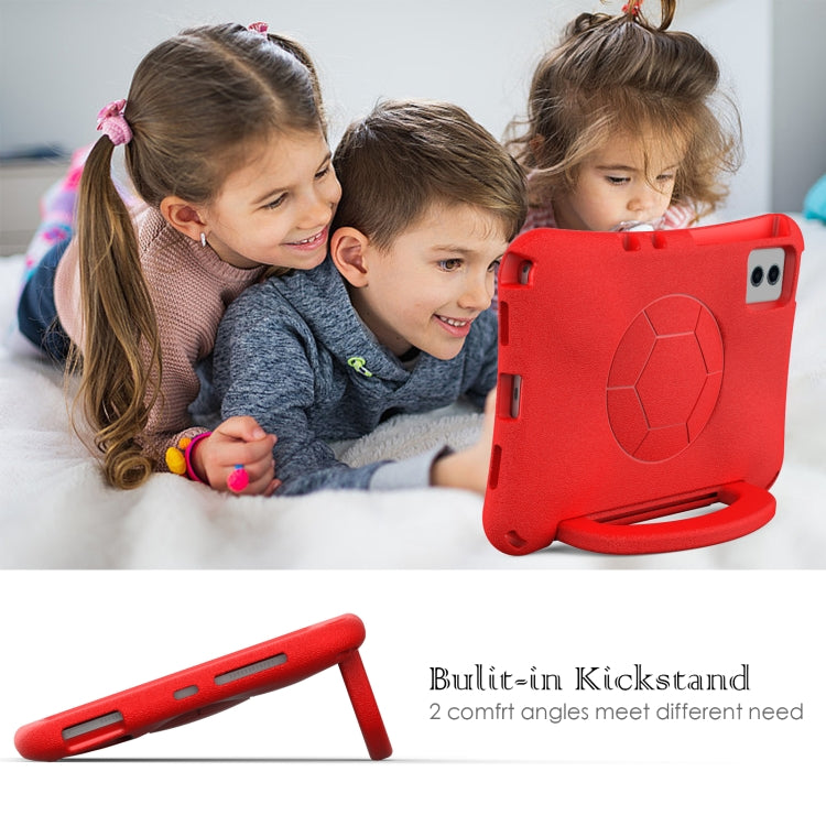 For Samsung Galaxy Tab S8 11 X700N 2022 Handle Football Shaped EVA Shockproof Tablet Case(Red) by buy2fix