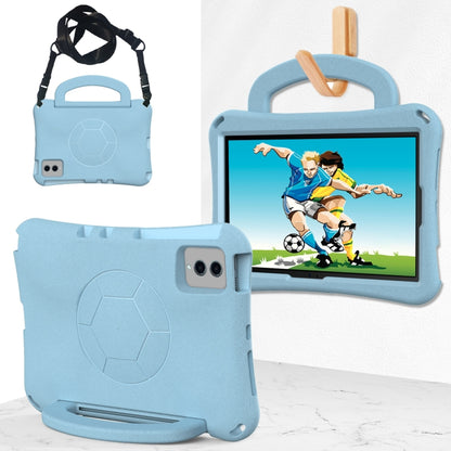 For Samsung Galaxy Tab S8 11 X700N 2022 Handle Football Shaped EVA Shockproof Tablet Case(Light Blue) by buy2fix