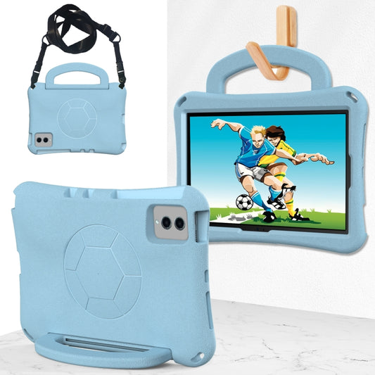 For Samsung Galaxy Tab S8 11 X700N 2022 Handle Football Shaped EVA Shockproof Tablet Case(Light Blue) by buy2fix