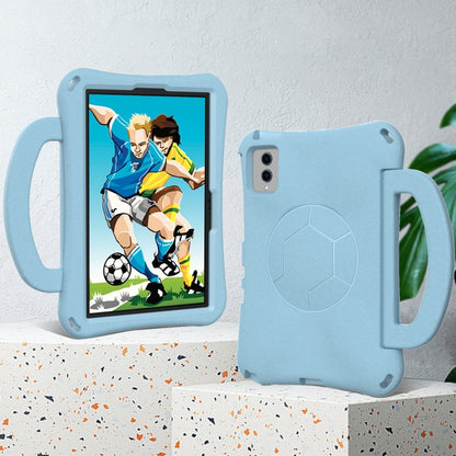 For Samsung Galaxy Tab S8 11 X700N 2022 Handle Football Shaped EVA Shockproof Tablet Case(Light Blue) by buy2fix