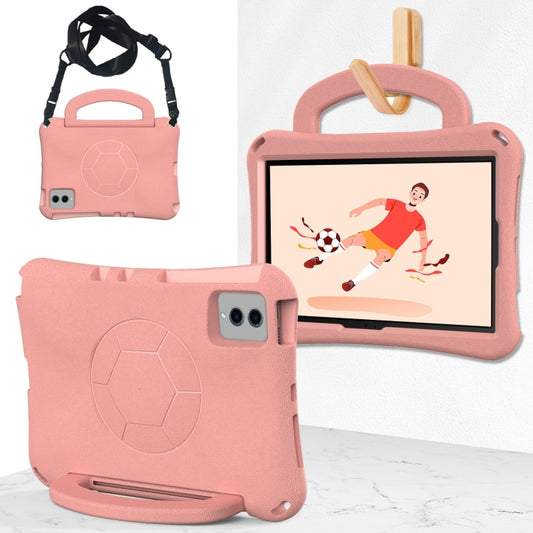 For Samsung Galaxy Tab S8 11 X700N 2022 Handle Football Shaped EVA Shockproof Tablet Case(Light Pink) by buy2fix