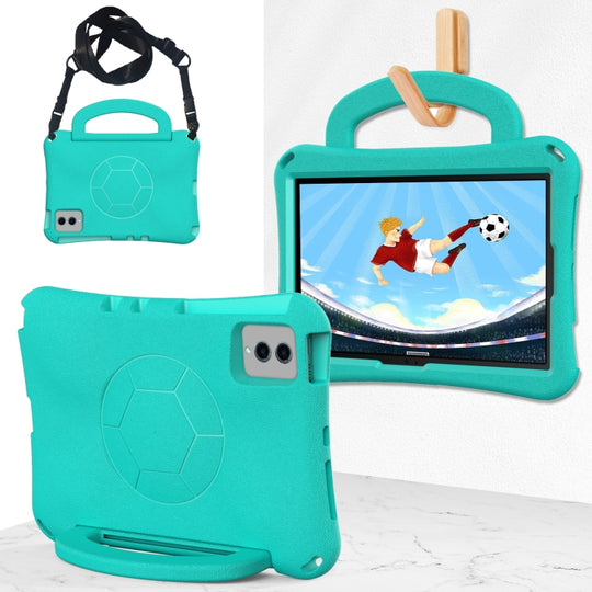 For Samsung Galaxy S9 11 X710 2023 Handle Football Shaped EVA Shockproof Tablet Case(Mint  Green)