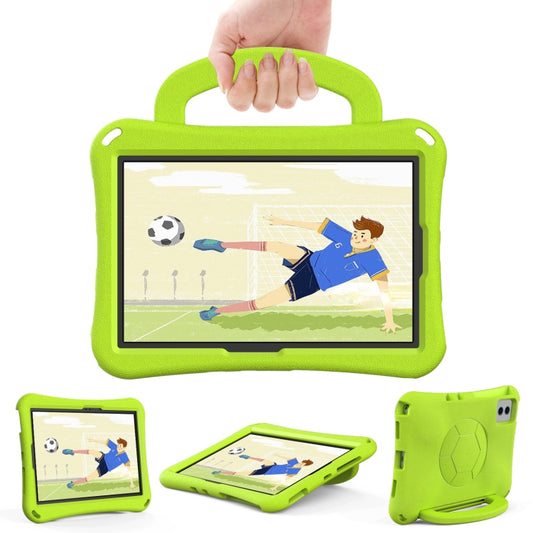 For Samsung Galaxy Tab S9 FE 11 X510 2023 Handle Football Shaped EVA Shockproof Tablet Case(Grass Green) by buy2fix