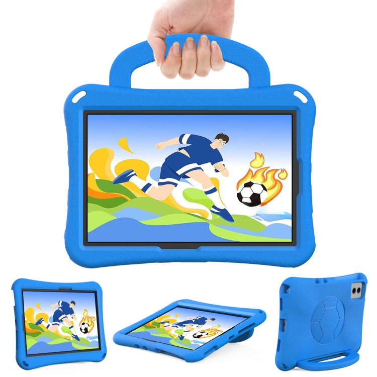 For Samsung Galaxy Tab S9 FE 11 X510 2023 Handle Football Shaped EVA Shockproof Tablet Case(Blue) - Galaxy Tab S9 FE by buy2fix | Online Shopping UK | buy2fix