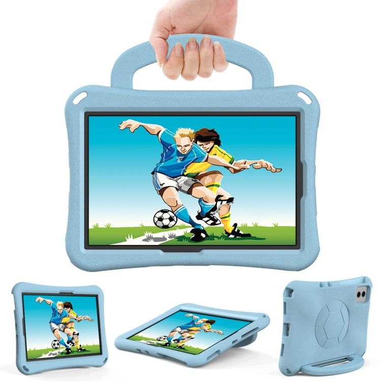 For Samsung Galaxy Tab S9 FE 11 X510 2023 Handle Football Shaped EVA Shockproof Tablet Case(Light Blue) - Galaxy Tab S9 FE by buy2fix | Online Shopping UK | buy2fix