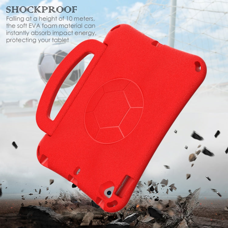 For iPad 9.7 2017/2018 / Air 2 / Air Handle Football Shaped EVA Shockproof Tablet Case(Red) - More iPad Cases by buy2fix | Online Shopping UK | buy2fix