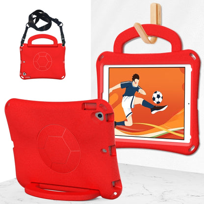 For iPad 9.7 2017/2018 / Air 2 / Air Handle Football Shaped EVA Shockproof Tablet Case(Red) - More iPad Cases by buy2fix | Online Shopping UK | buy2fix