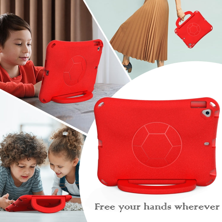 For iPad 9.7 2017/2018 / Air 2 / Air Handle Football Shaped EVA Shockproof Tablet Case(Red) - More iPad Cases by buy2fix | Online Shopping UK | buy2fix