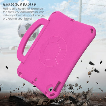 For iPad 9.7 2017/2018 / Air 2 / Air Handle Football Shaped EVA Shockproof Tablet Case(Rose Red) - More iPad Cases by buy2fix | Online Shopping UK | buy2fix