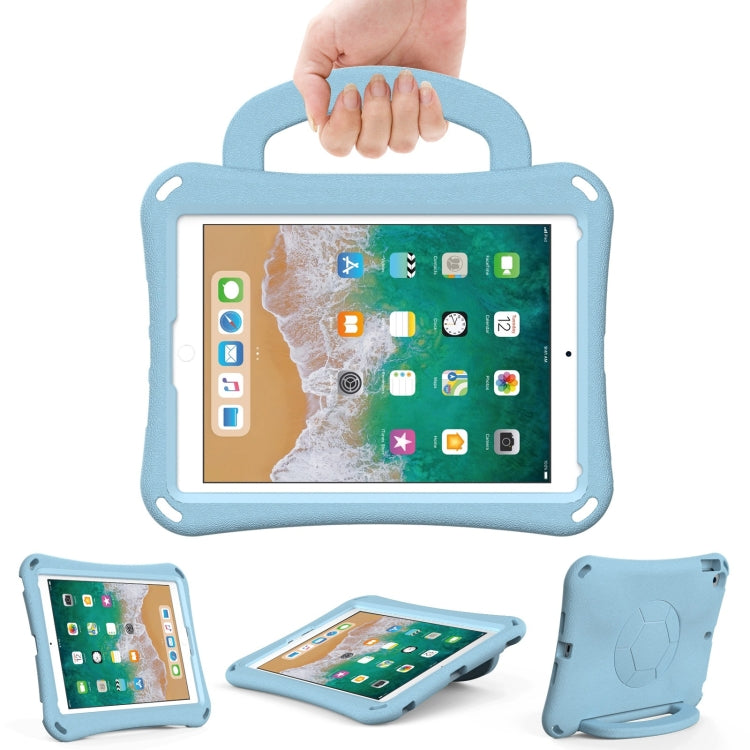 For iPad 9.7 2017/2018 / Air 2 / Air Handle Football Shaped EVA Shockproof Tablet Case(Light Blue) - More iPad Cases by buy2fix | Online Shopping UK | buy2fix