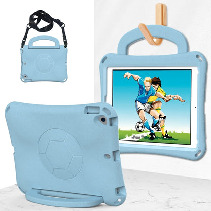For iPad 9.7 2017/2018 / Air 2 / Air Handle Football Shaped EVA Shockproof Tablet Case(Light Blue) - More iPad Cases by buy2fix | Online Shopping UK | buy2fix