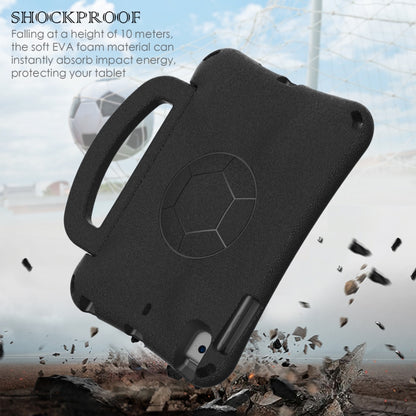 For iPad mini 5 / 4 / 3 /2 / 1 Handle Football Shaped EVA Shockproof Tablet Case(Black) - iPad mini (2019) / mini 5 Cases by buy2fix | Online Shopping UK | buy2fix