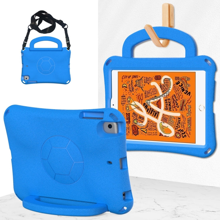 For iPad mini 5 / 4 / 3 /2 / 1 Handle Football Shaped EVA Shockproof Tablet Case(Blue) - iPad mini (2019) / mini 5 Cases by buy2fix | Online Shopping UK | buy2fix