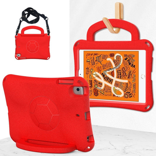 For iPad mini 5 / 4 / 3 /2 / 1 Handle Football Shaped EVA Shockproof Tablet Case(Red) - iPad mini (2019) / mini 5 Cases by buy2fix | Online Shopping UK | buy2fix