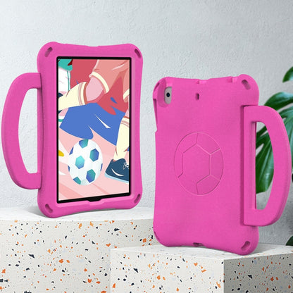 For iPad mini 5 / 4 / 3 /2 / 1 Handle Football Shaped EVA Shockproof Tablet Case(Rose Red) - iPad mini (2019) / mini 5 Cases by buy2fix | Online Shopping UK | buy2fix