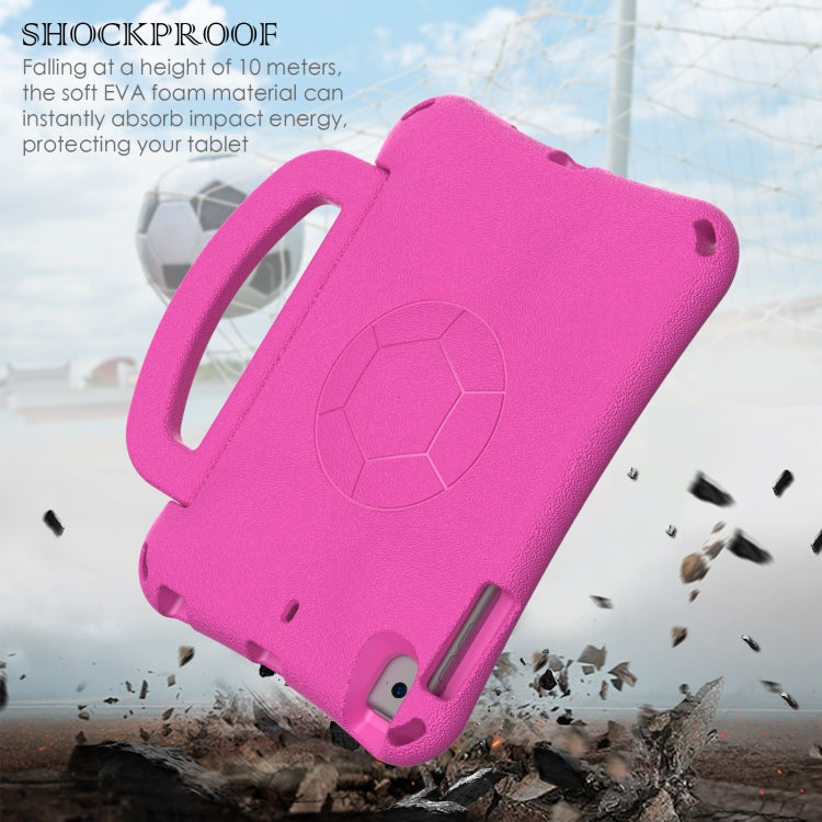 For iPad mini 5 / 4 / 3 /2 / 1 Handle Football Shaped EVA Shockproof Tablet Case(Rose Red) - iPad mini (2019) / mini 5 Cases by buy2fix | Online Shopping UK | buy2fix