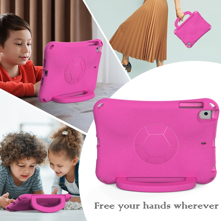 For iPad mini 5 / 4 / 3 /2 / 1 Handle Football Shaped EVA Shockproof Tablet Case(Rose Red) - iPad mini (2019) / mini 5 Cases by buy2fix | Online Shopping UK | buy2fix