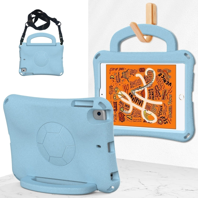 For iPad mini 5 / 4 / 3 /2 / 1 Handle Football Shaped EVA Shockproof Tablet Case(Light Blue) - iPad mini (2019) / mini 5 Cases by buy2fix | Online Shopping UK | buy2fix