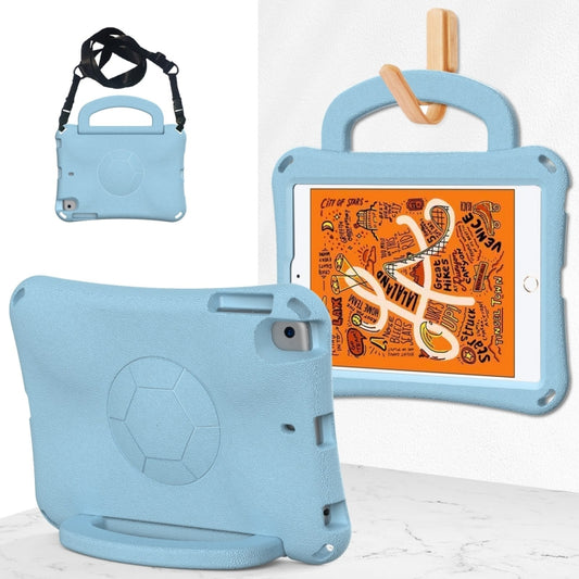 For iPad mini 5 / 4 / 3 /2 / 1 Handle Football Shaped EVA Shockproof Tablet Case(Light Blue) - iPad mini (2019) / mini 5 Cases by buy2fix | Online Shopping UK | buy2fix