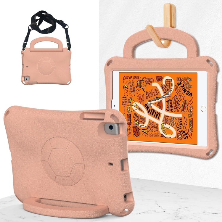 For iPad mini 5 / 4 / 3 /2 / 1 Handle Football Shaped EVA Shockproof Tablet Case(Light Pink) - iPad mini (2019) / mini 5 Cases by buy2fix | Online Shopping UK | buy2fix