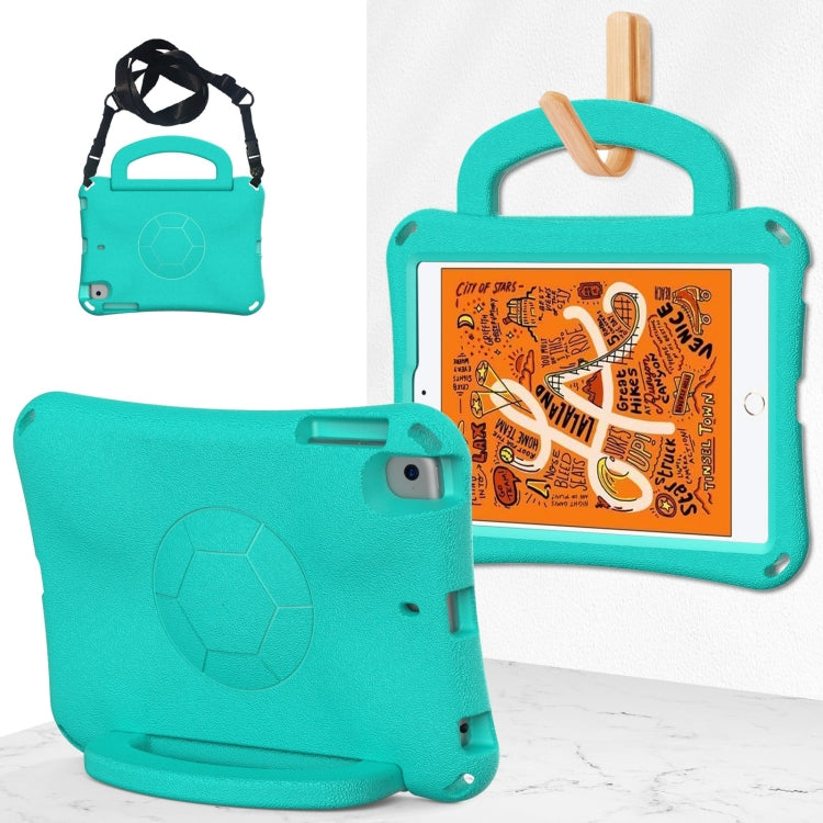 For iPad mini 5 / 4 / 3 /2 / 1 Handle Football Shaped EVA Shockproof Tablet Case(Mint  Green) - iPad mini (2019) / mini 5 Cases by buy2fix | Online Shopping UK | buy2fix