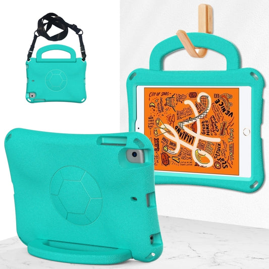 For iPad mini 5 / 4 / 3 /2 / 1 Handle Football Shaped EVA Shockproof Tablet Case(Mint  Green) - iPad mini (2019) / mini 5 Cases by buy2fix | Online Shopping UK | buy2fix