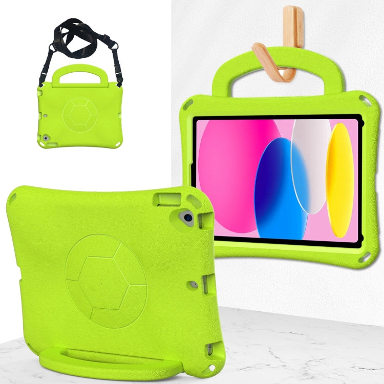 For iPad 10.2 2019/2021/2022 Handle Football Shaped EVA Shockproof Tablet Case(Grass Green) - iPad 10.2 Cases by buy2fix | Online Shopping UK | buy2fix