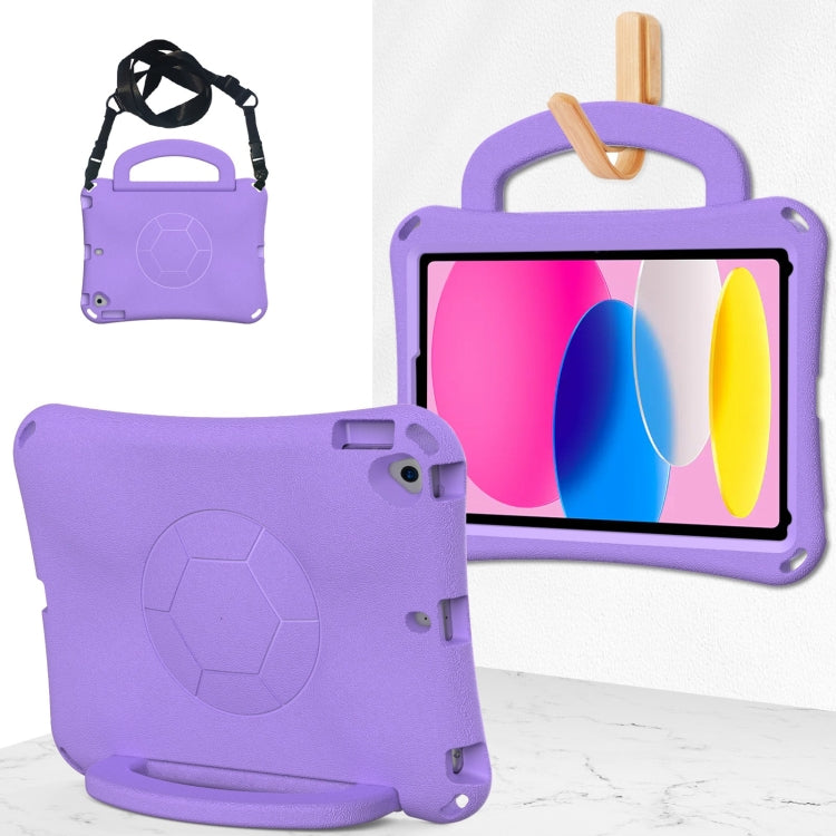 For iPad 10.2 2019/2021/2022 Handle Football Shaped EVA Shockproof Tablet Case(Light Purple) - iPad 10.2 Cases by buy2fix | Online Shopping UK | buy2fix