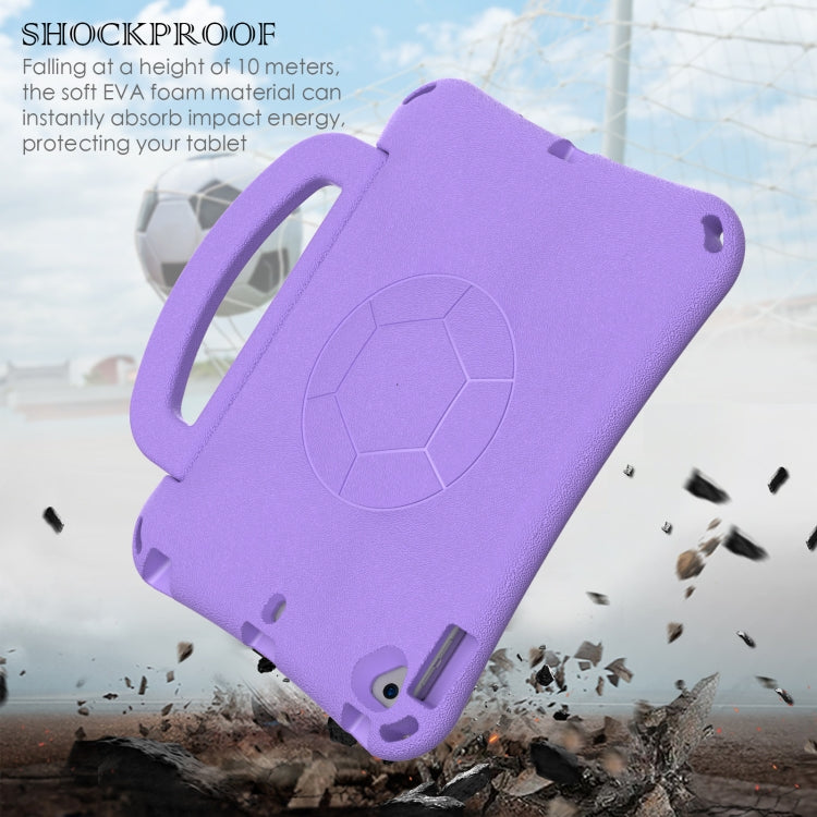 For iPad 10.2 2019/2021/2022 Handle Football Shaped EVA Shockproof Tablet Case(Light Purple) - iPad 10.2 Cases by buy2fix | Online Shopping UK | buy2fix