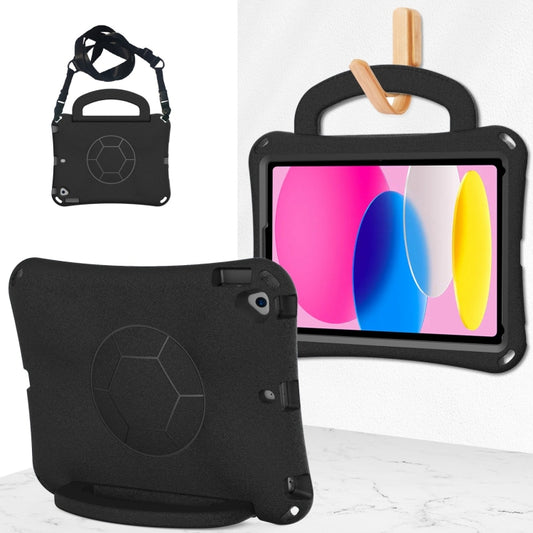 For iPad 10.2 2019/2021/2022 Handle Football Shaped EVA Shockproof Tablet Case(Black) - iPad 10.2 Cases by buy2fix | Online Shopping UK | buy2fix