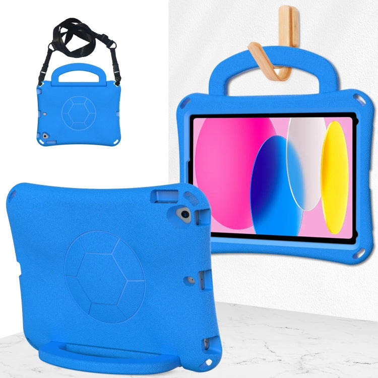 For iPad 10.2 2019/2021/2022 Handle Football Shaped EVA Shockproof Tablet Case(Blue) - iPad 10.2 Cases by buy2fix | Online Shopping UK | buy2fix