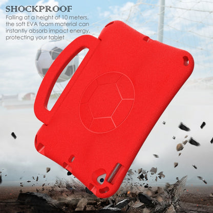 For iPad 10.2 2019/2021/2022 Handle Football Shaped EVA Shockproof Tablet Case(Red) - iPad 10.2 Cases by buy2fix | Online Shopping UK | buy2fix