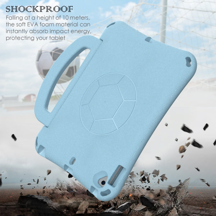 For iPad 10.2 2019/2021/2022 Handle Football Shaped EVA Shockproof Tablet Case(Light Blue) - iPad 10.2 Cases by buy2fix | Online Shopping UK | buy2fix