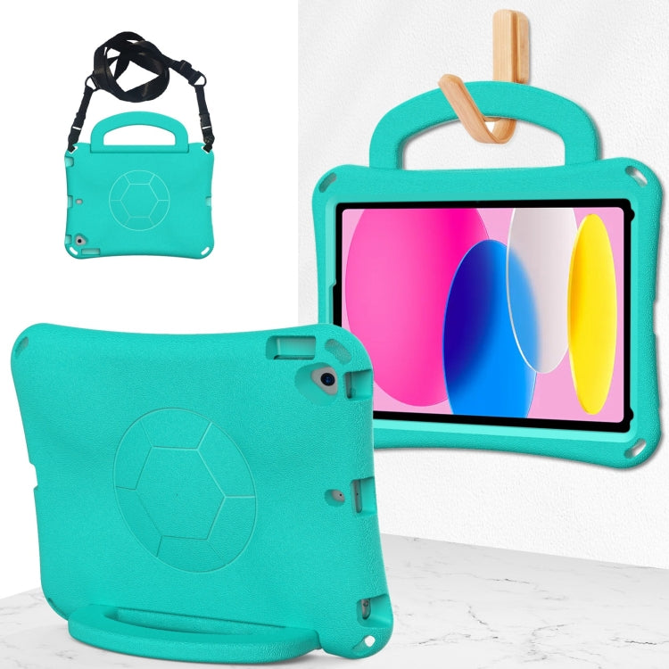 For iPad 10.2 2019/2021/2022 Handle Football Shaped EVA Shockproof Tablet Case(Mint  Green) - iPad 10.2 Cases by buy2fix | Online Shopping UK | buy2fix